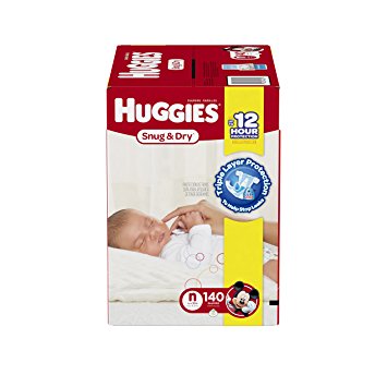 Huggies Snug and Dry Diapers, Newborn, 140 Count