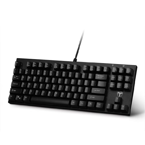 VicTop 87 Keys Mechanical Gaming Keyboard Blue Switches Waterproof Keyboard for Gamer & Typists - with Key Cap Puller