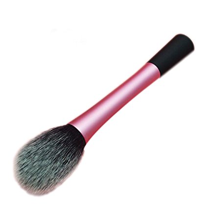 Powder Blush Brush Foundation Makeup Brush Pink Metales Handle Flame Shape