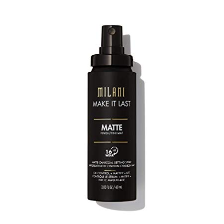 Milani Make It Last Matte Charcoal Setting Spray (2.03 Fl. Oz.) Cruelty-Free Makeup Setting Spray - Absorb Oil & Mattify Skin for Long-Lasting Wear