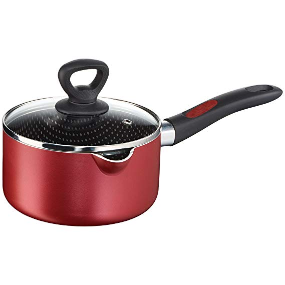 Tefal Simply Chef Non-stick Sauce Pan with Lid, 16cm (Rio Red)