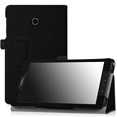 Famavala Premium PU Leather Case Cover For 8" Samsung Galaxy Tab E 8.0 (Sprint / US Cellular) SM-T377 4G LTE 8-Inch Tablet (Black3)