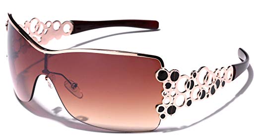 Oversized Women's Fashion Aviator Shield Sunglasses
