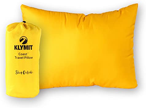 Klymit Coast Travel Pillow, Compact, Compressible Airplane, Backpacking, Hammock, and Camping Pillow