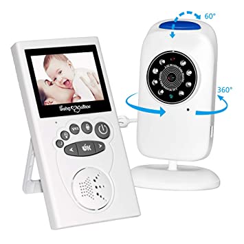Baby Monitor with Camera and Audio, 4.3 Inch Video Baby Monitor with Infrared Night Version,Two Way Talk Back and Room Temperature Baby Security Camera (White)