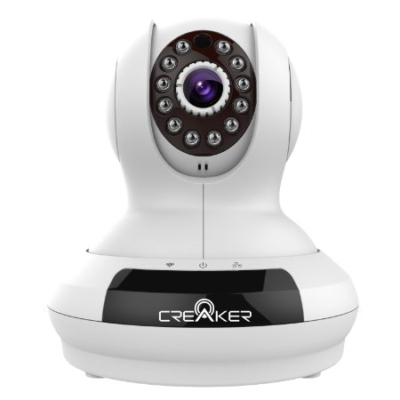 Baby Monitor, Creaker Wireless Camera Wired WiFi Security Cam Video with Two-Way Audio,Pan Tilt,P2P WPS IR-Cut Nanny Camera,Night Vision and Motion Detection,1 Year Warranty