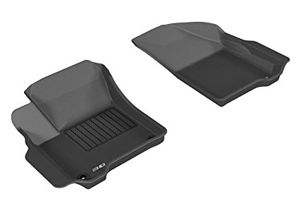 3D MAXpider Front Row Custom Fit All-Weather Floor Mat for Select Dodge Journey Models - Kagu Rubber (Black)