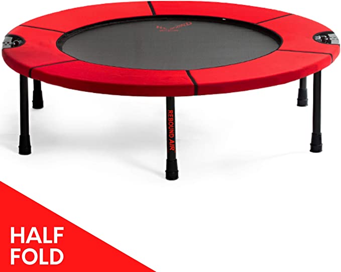 Classic Rebounder by ReboundAir - Lifetime All Parts Warranty - Foldable Exercise Trampoline for Adults and Kids - Mini Fitness Trampoline for Exercise - Half-Fold