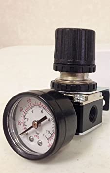 Air Pressure Regulator for Air Compressor Systems 1/4" w/ Gauge
