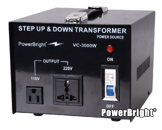 Power Bright VC3000W Voltage Transformer 3000 Watt Step UpDown converter  110120 Volt - 220240 Volt