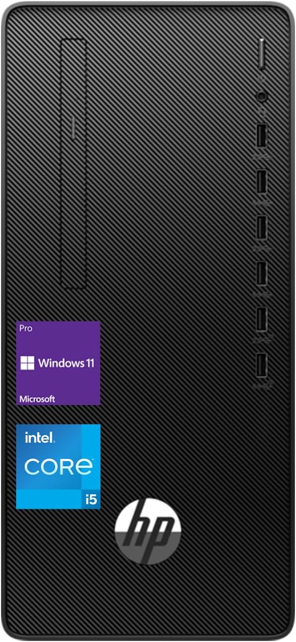 HP 290 G4 Business Tower Desktop, Intel 6-Core i5-10400 Processor, 32GB RAM, 1TB PCIe SSD, Wi-Fi, DVD-RW, Wired Keyboard and Mouse, HDMI, RJ-45, VGA, Windows 11 Pro, 2 Monitors Support 4K, Black