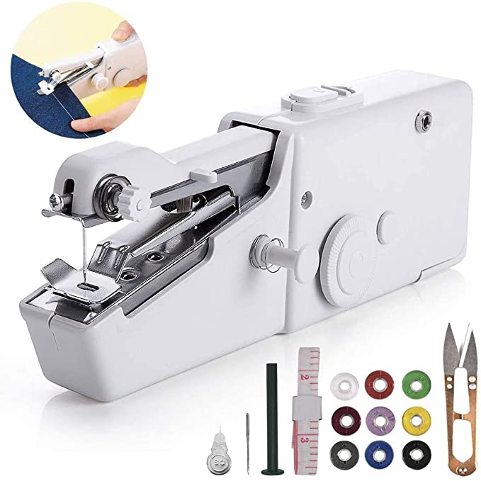 Handheld Sewing Machine, Arespark Mini Sewing Machine, Portable Sewing Machine with Sewing Machine Needles (White)