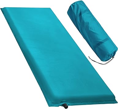 ALPIDEX Isomatte Camping 2.5 cm┃6 cm┃10 cm Dick Schaumstoff Selfinflating Matte Selbstaufblasende Outdoor Thermomatte Robust Isolierend, Maße:200 x 66 x 6.0 cm, Farbe:türkis