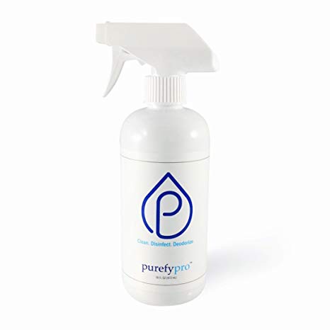 Purefypro Disinfectant Spray (16oz, Pack of 1) - Kills Norovirus, Flu Virus, and Drug Resistant Germs. Unscented. No Residue.
