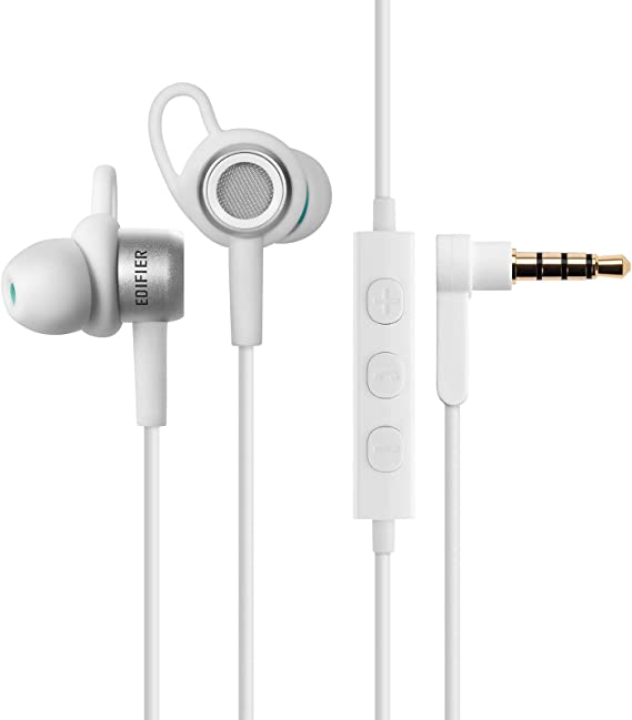 Edifier P295 Earbuds w/Mic - White - Ergonomic