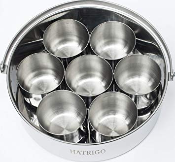 Hatrigo 7-in Cake Pan with Removable Bottom, 7-Mini Cake Molds & 50-Parchment Paper Set - Stainless Steel Quality Cheesecake Pan, Compatible with Instant Pot Accessories 6 qt 8qt Ninja Foodi & Others