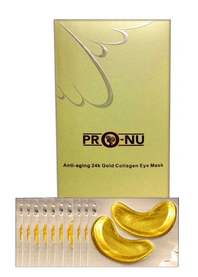 ProNu Anti-Aging 24k Gold Collagen Eye Mask Pack of 10