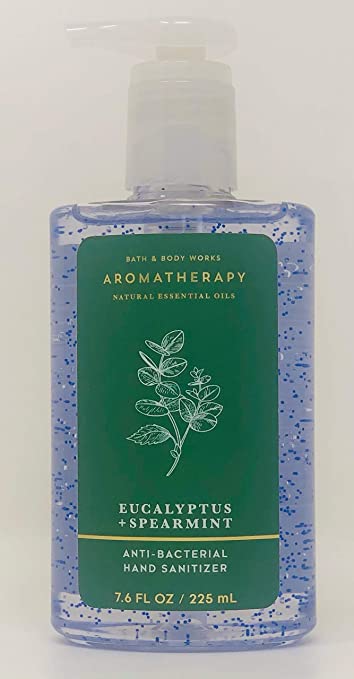 Bath & Body Works Eucalyptus Spearmint Aromatherapy Stress Relief Full Size Hand Sanitizer Anti-bacterial Gel 7.6 fl oz