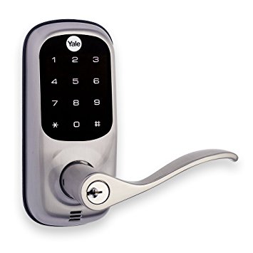 Yale Real Living Keyed Touchscreen Lever with Z-Wave - Works with Amazon Alexa via SmartThings and Wink - Satin Nickel (YRL220ZW619)