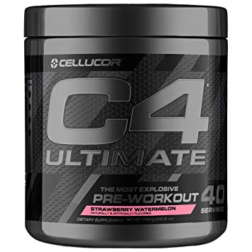 Cellucor C4 Ultimate Pre Workout Powder with Beta Alanine, Creatine Nitrate, Nitric Oxide, Citrulline Malate, and Energy Drink Mix, Strawberry Watermelon, 40 Servings