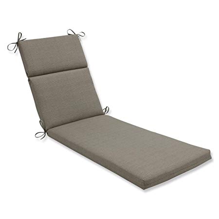 Pillow Perfect Indoor/Outdoor Taupe Textured Solid Chaise Lounge Cushion