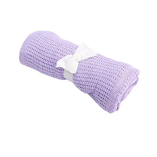 Mimgo Store Soft Baby Nursery Cotton Infant Blankets Boy Girl Swaddling Blankets Hot Bed Sleeping Bag (Purple)