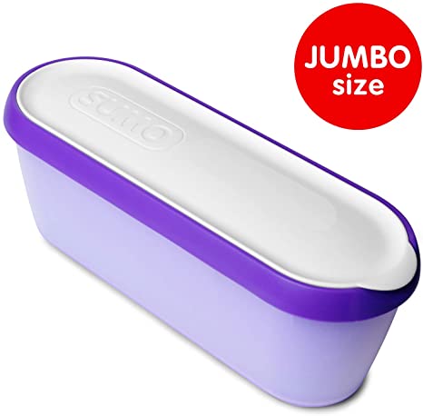 SUMO Homemade Ice Cream Containers: Dishwasher Safe Tub. 2.5 Quart (Jumbo Size, Purple)