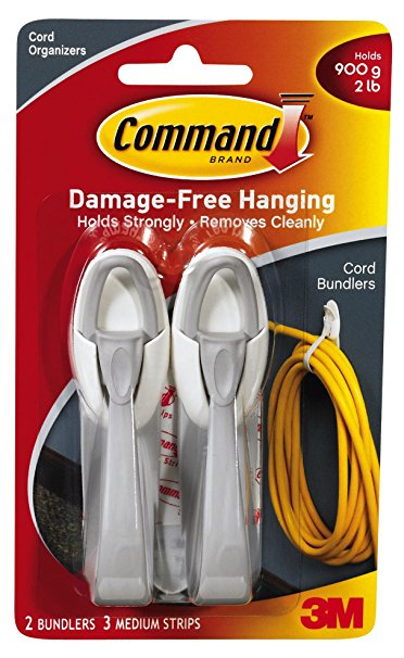 3M 17304 Command Cord Bundlers 4 Pack (8 Bundlers)