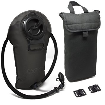 3L Hydration Pack Water Bladder Reservoir - Includes Insulated Cooler Bag & Free Clips to Hold Drinking Tube - Tasteless, Leakproof, TPU, BPA-Free, Quick Release & Shutoff Valve