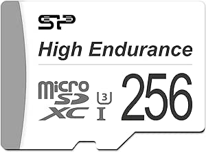 Silicon Power 256GB High Endurance UHS-I microSDXC Memory Card with SD Adapter