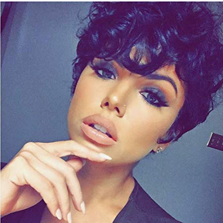 Short Curly Wigs for Black Women Short Pixie Cut Wigs Short Black Curly Hair Wigs