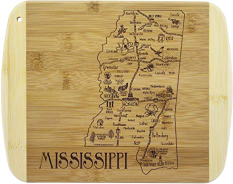 Totally Bamboo A Slice of Life Mississippi Bamboo Serving and Cutting Board