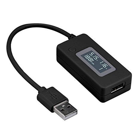 iFun4U USB Voltage/Amps Power Meter Tester Charging System Tester, Test Speed of Chargers, Cables, Capacity of Power Banks