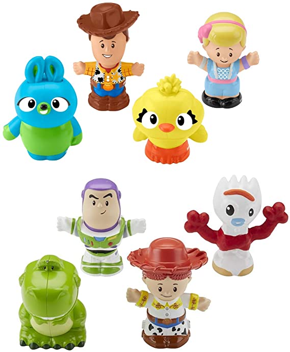 Toy Story 4 Complete Little People Set. Includes 8 Characters, Buzz, Jessie, Woody, Bo Peep, Rex, Ducky, Bunny, and Forky