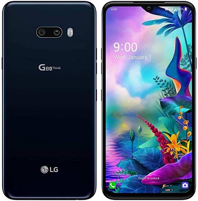 LG G8X ThinQ (128GB, 6GB) 6.4", Dual Camera, Snapdragon 855, 4G LTE GSM AT&T Unlocked LM-G850UM (Aurora Black)