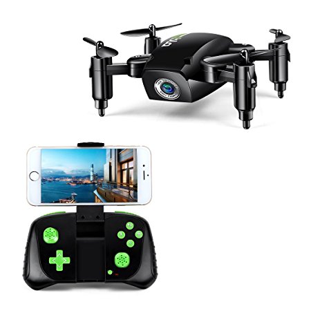 LBLA Mini Foldable RC Drone, FPV 2.4Ghz 6-Axis Gyro Altitude Hold RC Quadcopter with HD WiFi Camera