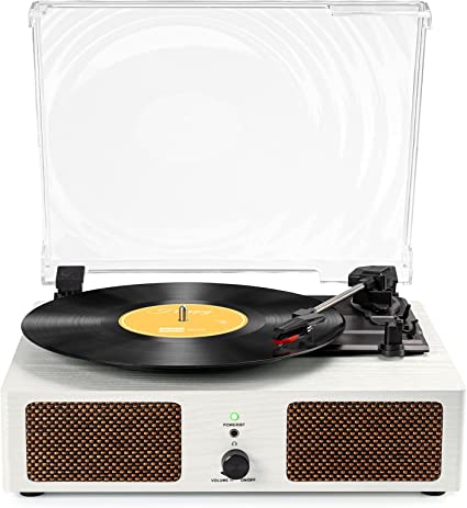 Record Player for Vinyl with Speakers Wireless Turntable for Records Vintage Portable LP Player with USB 3 Speed