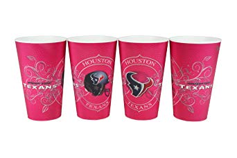 Houston Texans Pink Holographic Cup 4PK