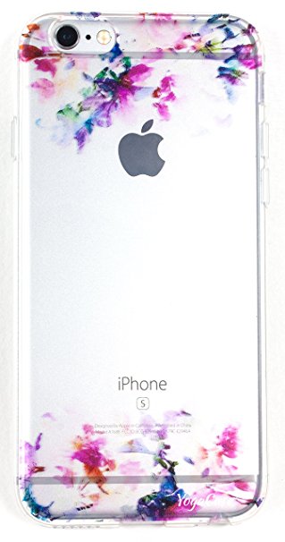IPhone 5 / 5s Case, YogaCase InTrends Silicone Back Protective Cover (Watercolor Flowers)