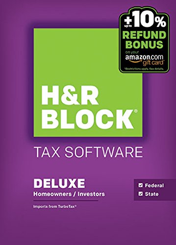 HampR Block 2015 Deluxe  State Tax Software   Refund Bonus Offer - Windows Download