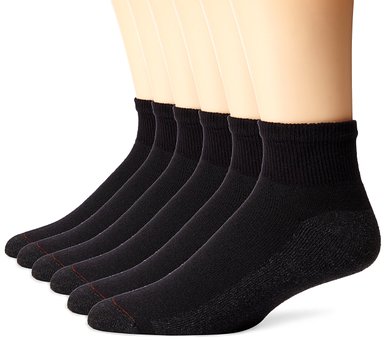 Hanes Mens 6 Pack Ankle Sock