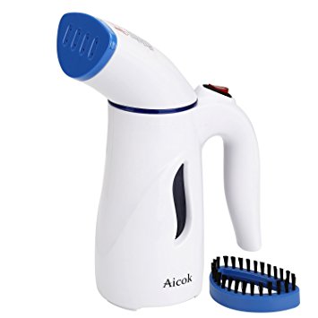 Aicok Mini Travel Garment Steamer, 700W,Handheld Portable Clothes Steamer Perfect for Travel, with Ultra-fast Heating Element and Travel Pouch for all Fabric