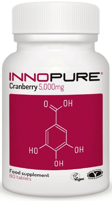 Innopure® Natural Cranberry Extract | Pure Grade Cranberry 5,000mg | 60 Tablets | Half Price Introductory Offer