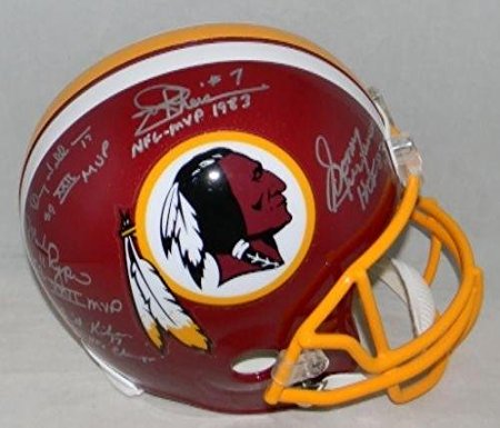 Jurgensen Theisman Rypien Williams Kilmer Signed Washington Redskins Qb Helmet - Autographed NFL Helmets