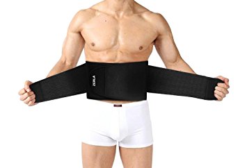 ZERLA Removable Waist Trimmer (Black) - Tummy Trimmer Helps Boost Workout Intensity and Safely Increases Sweat Production - Fits Waists Up to 39" - Resists Slipping and Bunching - Premium Quality
