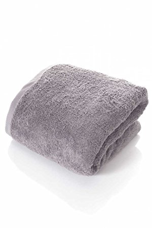 100% NON-GMO Turkish Cotton Bath Sheet, Extra Long 40"x80", Thirsty Towels, 670 GSM Weight. (40X80, SMOKE)