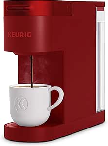 Keurig K-Slim Single Serve K-Cup Pod Coffee Maker, Featuring Simple Push Button Controls And MultiStream Technology, Scarlet Red