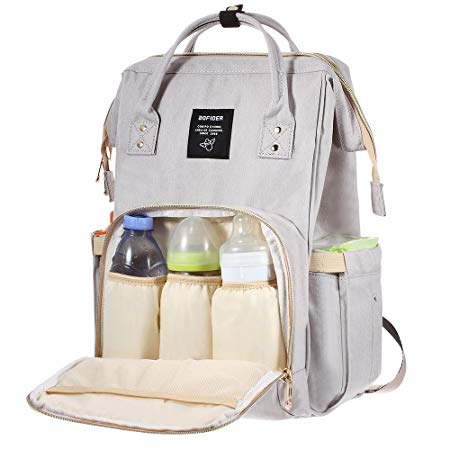 Lemonda Multi-Function Waterproof Diaper Bag Travel Backpack Nappy Bags for Baby Care, Large Capacity, Stylish and Durable (Grey)