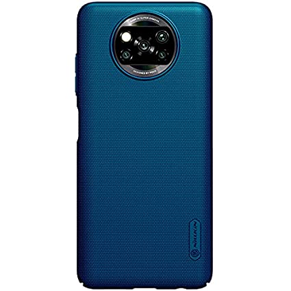Nillkin Case for Xiaomi Poco X3 X 3 Pro (6.67" Inch) Super Frosted Hard Back Cover PC Peacock Blue Color