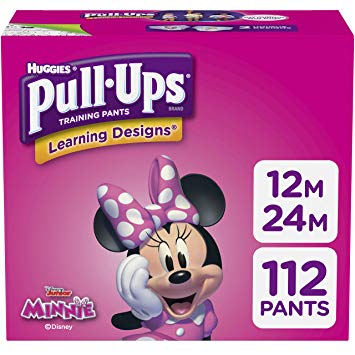 Pull-Ups Learning Designs for Girls Potty Training Pants, 12M-24M  (14-26 lbs.), 112 Ct. (Packaging May Vary)